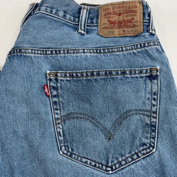 Vintage Levi's Mens 550 Relaxed Fit Jeans‎ 40x34 Light Wash Denim Classic Y2K - Picture 11 of 11